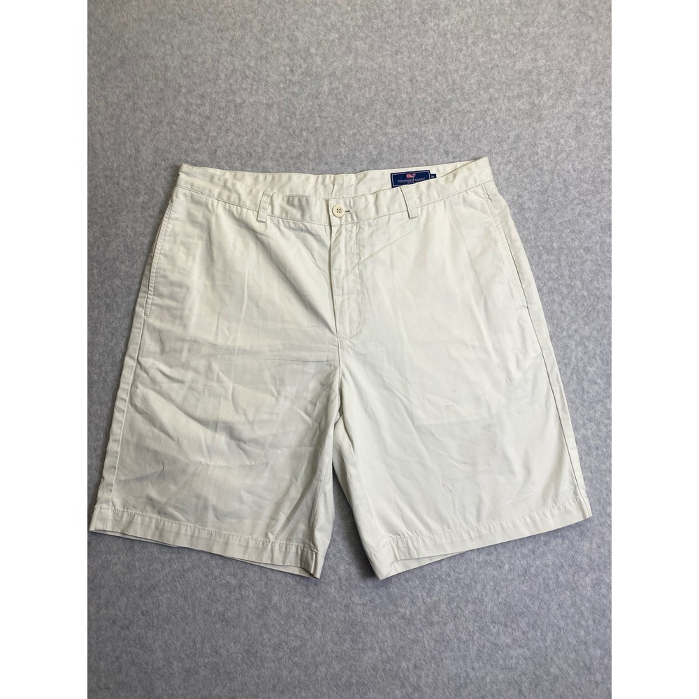 Vineyard Vines Mens 36 Breaker Shorts Beige Stone Chino Cotton Twill Casual 9in